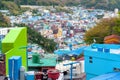 Scenic landscape of Gamcheon Culture Village in Saha District, Busan, South Korea