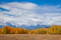 Scenic Landscape in the Grand Teton National Park in Autumn Royalty Free Stock Photo