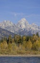 Scenic Landscape in Grand Teton National Park Wyoming in Autumn Royalty Free Stock Photo