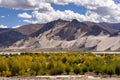 Scenic landscape high on the Tibetan Plateau Royalty Free Stock Photo