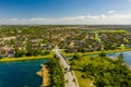 Scenic landscape Homestead Florida USA residential real estate homes Royalty Free Stock Photo