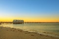 Busselton jetty sunset Royalty Free Stock Photo