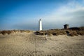 Scenic landscape with lighthouse near Blavand, Denmark