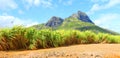 Scenic landscape on Mauritius Island. Royalty Free Stock Photo