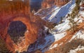 Natural Arch Bryce Canyon National Park Utah in Winter Royalty Free Stock Photo