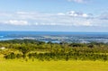 Scenic landscape near the Lavaloha chocolate factory in Hilo, Hawaii