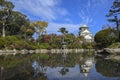 Scenic landscape of Osaka Castle Park Royalty Free Stock Photo