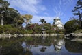 Scenic landscape of Osaka Castle Park Royalty Free Stock Photo