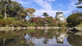 Scenic landscape of Osaka Castle Park Royalty Free Stock Photo