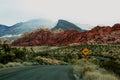 Scenic landscape of Red Rock Canyon National Conservation Area Royalty Free Stock Photo