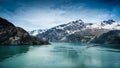 Scenic landscape shows a majestic mountain range in Glacier Bay National Park. Alaska, USA. Royalty Free Stock Photo