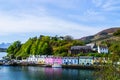 Harbour and colorful building in Potree, Isle Of Skye, Scotland