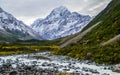 Valley, Aoraki/Mount Cook National Park, New Zealand Royalty Free Stock Photo