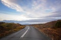 Scenic landscape view of Icelanding road and beatuiful areal view of the nature