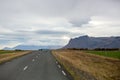 Scenic landscape view of Icelanding road and beatuiful areal view of the nature