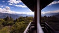 Scenic landscape view of natural scenery from balcony