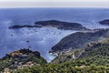 Landscape view over the French Riviera coastline, Cote d& x27;Azur, France