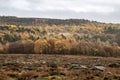 Scenic landscape view from Owler Tor in Peak District in Enlgand during Autumn Fall Royalty Free Stock Photo