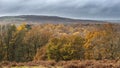 Scenic landscape view from Owler Tor in Peak District in Enlgand during Autumn Fall Royalty Free Stock Photo