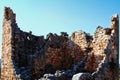 Scenic landscape view ruins of antique city. Kanlidivane ancient city in Mersin Province, Turkey