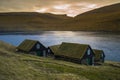 Turf roof houses, Faroe Islands