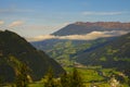 Scenic Landscape view of the valley and the town of Zell am Ziller from Hainzenberg Austria