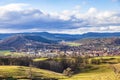 Scenic landscape and village of Kahla in Thuringia Royalty Free Stock Photo