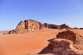 Scenic Landscape Wadi Rum Desert, Jordan in Summer