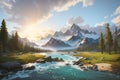 Scenic Landscapes: Realistic & Breathtaking Views of Mountains, Forests, Beaches.