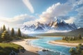 Scenic Landscapes: Realistic & Breathtaking Views of Mountains, Forests, Beaches.