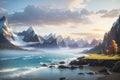 Scenic Landscapes: Realistic & Breathtaking Views of Mountains, Forests, Beaches.