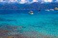 Beautiful and scenic beaches at the island of Corse, plage de Lotu northern of Corse near Saint-Florent, France