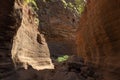 Scenic limestone canyon, Barranco de las Vacas in AgÃÂ¼imes, Gran Canaria, Canary islands Spain. Geology concept