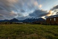 Scenic long exposure shot of New Zealand farmland