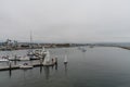 Scenic long holiday weekend activity scene at the Redondo Beach marina, California