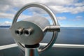 Scenic lookout Binoculars at the sea Royalty Free Stock Photo