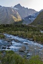 Scenic lookout of Hollyford Valley at Monkey Creek on Milford Road to Milford Sound Royalty Free Stock Photo