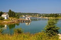 Scenic Maine fishing village Royalty Free Stock Photo