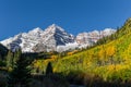 Scenic Maroon Bells Aspen Colorado in Fall Royalty Free Stock Photo