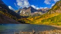 Scenic Maroon Bells landscape in autumn time near Aspen Colorado Royalty Free Stock Photo