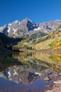 Scenic Maroon Bells Landscape in Fall Royalty Free Stock Photo