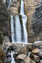 Scenic Martuljek waterfall in Triglav national park in Julian Alps in Slovenia