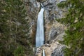 Scenic Martuljek waterfall in Triglav national park in Julian Alps in Slovenia