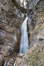 Scenic Martuljek waterfall in Triglav national park in Julian Alps in Slovenia