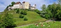 Scenic medieval historic castles of Switzerland - Lenzburg in the Canton of Aargau Royalty Free Stock Photo