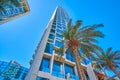 Scenic modern residential skyrise in Downtown District, on March 3 in Dubai, UAE