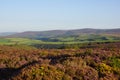 A scenic moorland landscape in Exmoor National Park, Somerset UK Royalty Free Stock Photo