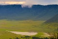 Scenic morning view of Lake Magadi, seasonal salt lake, called Makat, center of Ngorongoro Crater in Tanzania, Africa Royalty Free Stock Photo