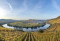 Scenic Mosel river loop in Trittenheim Royalty Free Stock Photo