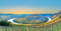 Scenic Mosel river loop in Trittenheim Royalty Free Stock Photo